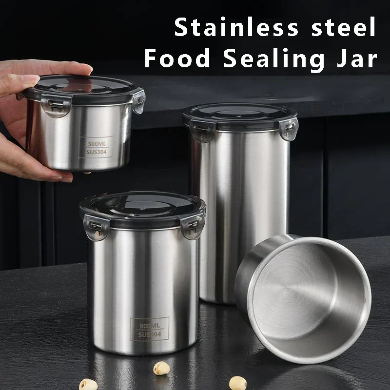 Kitchen Gadgets Storage Ideas - Contenitore per alimenti in acciaio inossidabile