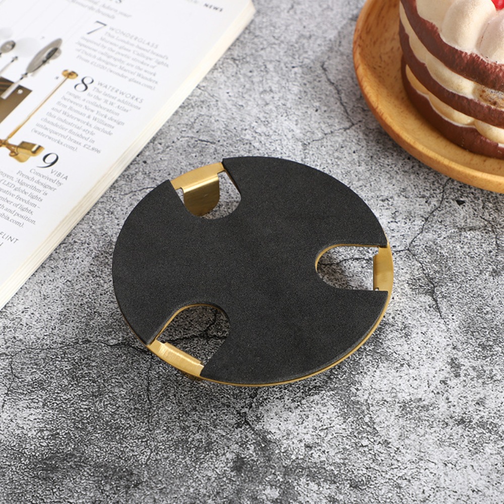 Kitchen Gadgets Gold - Set di Sottobicchieri Rotondi in Acciaio