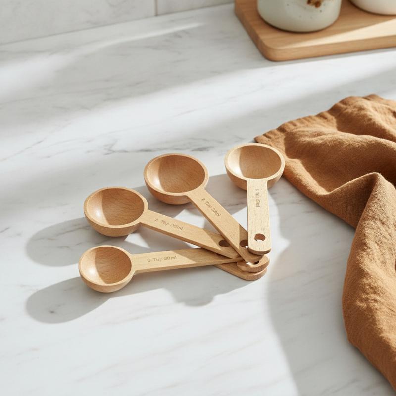 Kitchen Gadgets For Chefs - Cucchiaio Dosatore in Legno 7.5-45ML Portatile