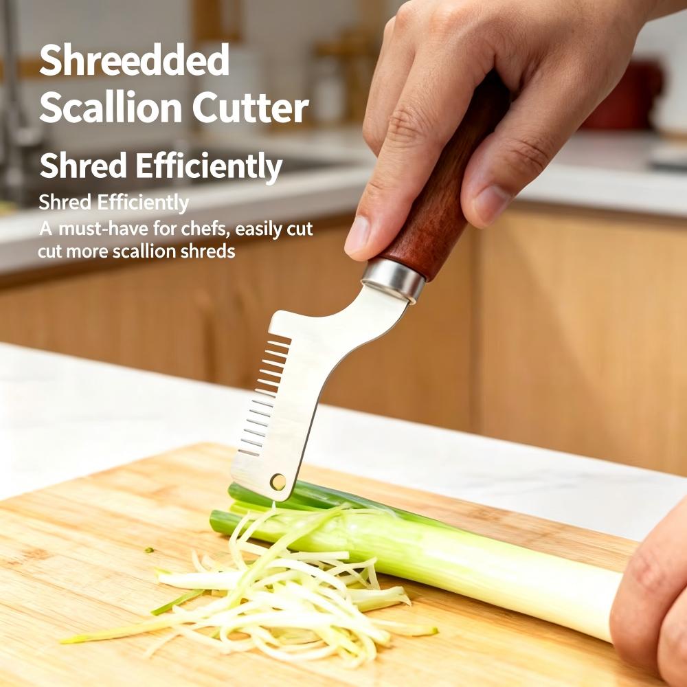 Kitchen Gadgets Green - Affettatrice per Cipollotti in Acciaio Inox