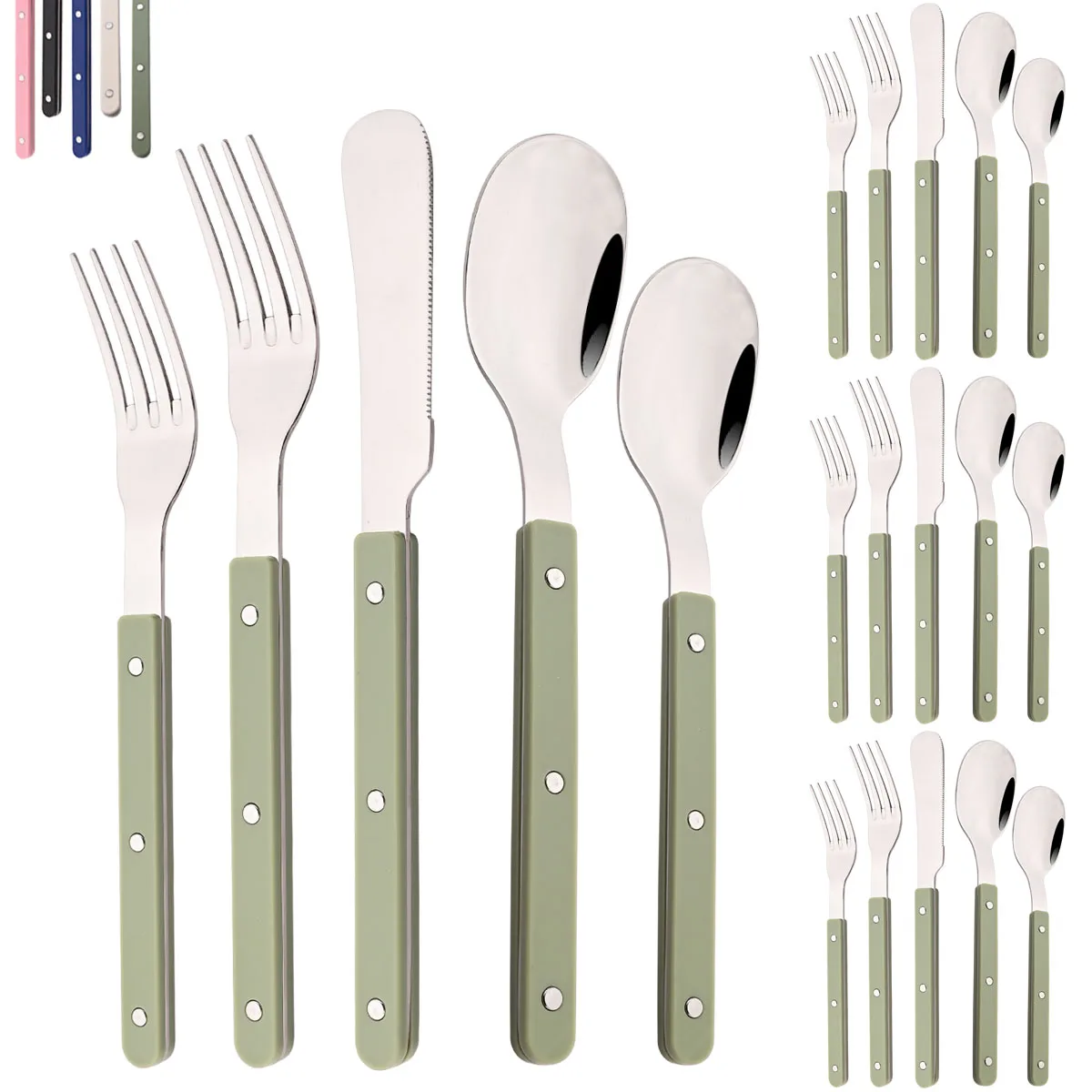 Kitchen Gadgets Green - Set di posate da 20 pezzi