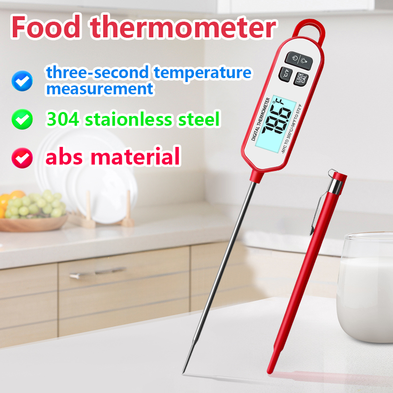 Instant Read Thermometer - Termometro digitale per carne Display retroilluminato