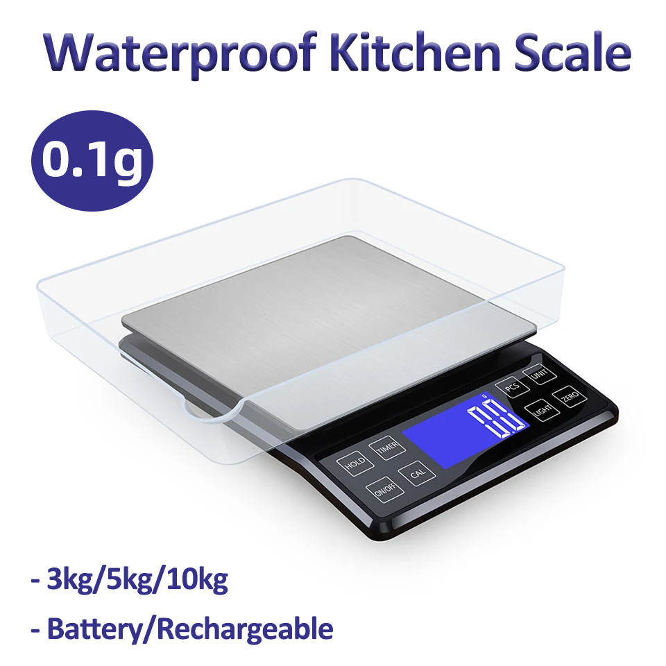 Kitchen Gadgets Electronic - Bilancia da cucina digitale 0.1g ad