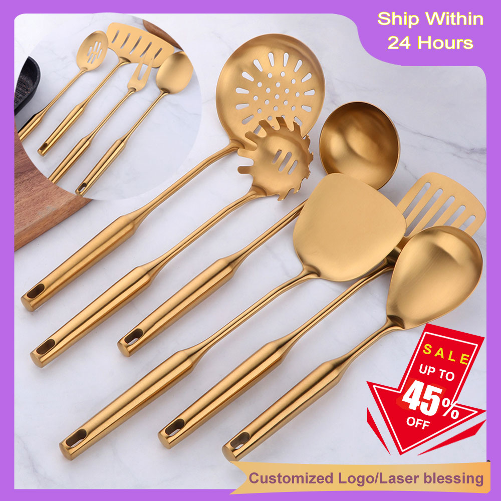 Kitchen Gadgets Gold - Pentole dorate utensili da cucina in