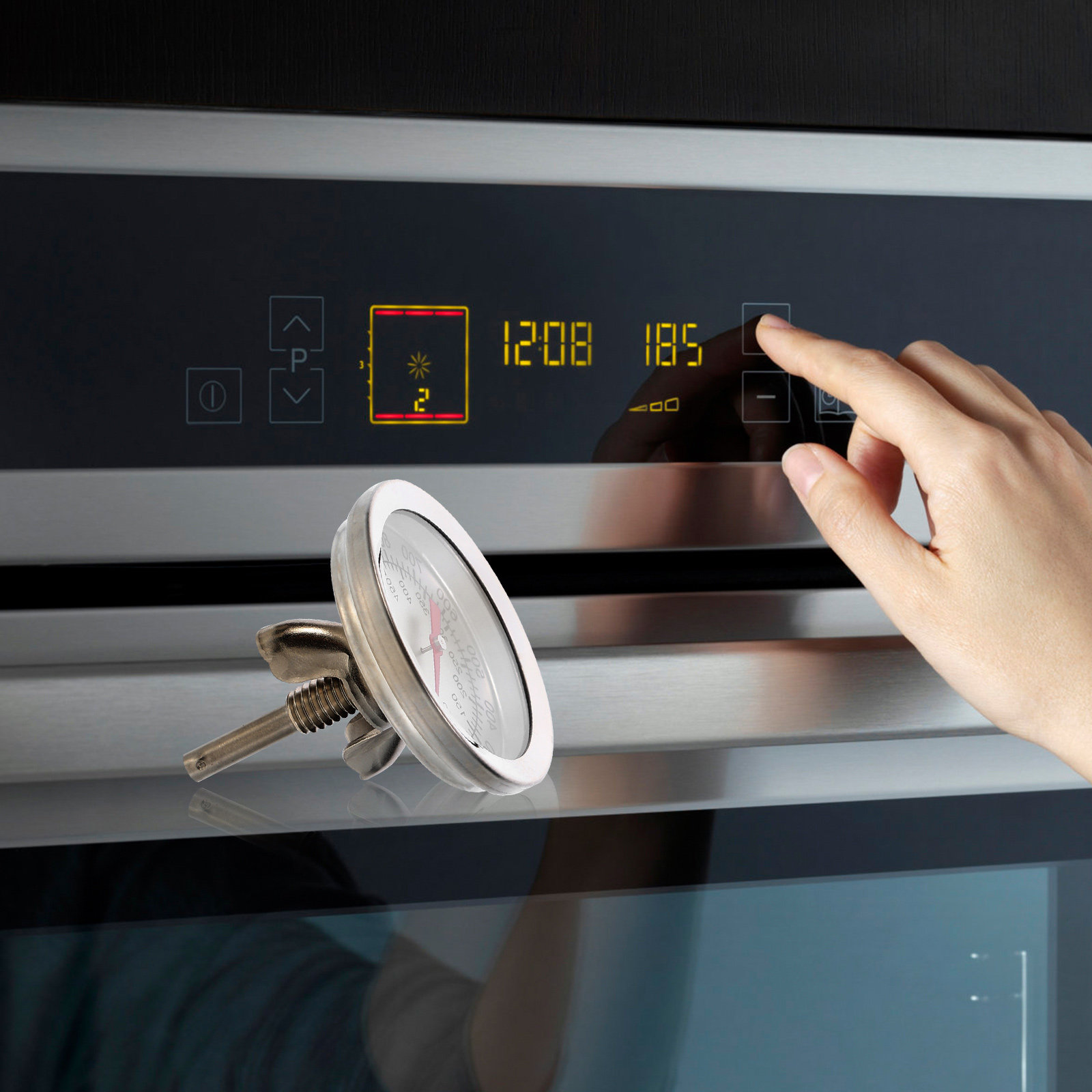Instant Read Thermometer - Termometro da Forno in Acciaio Inox