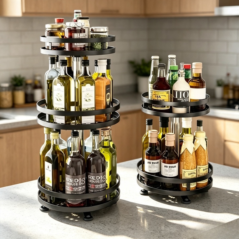 Kitchen Gadgets Storage Ideas - 360 ° Portaspezie Girevole a 360