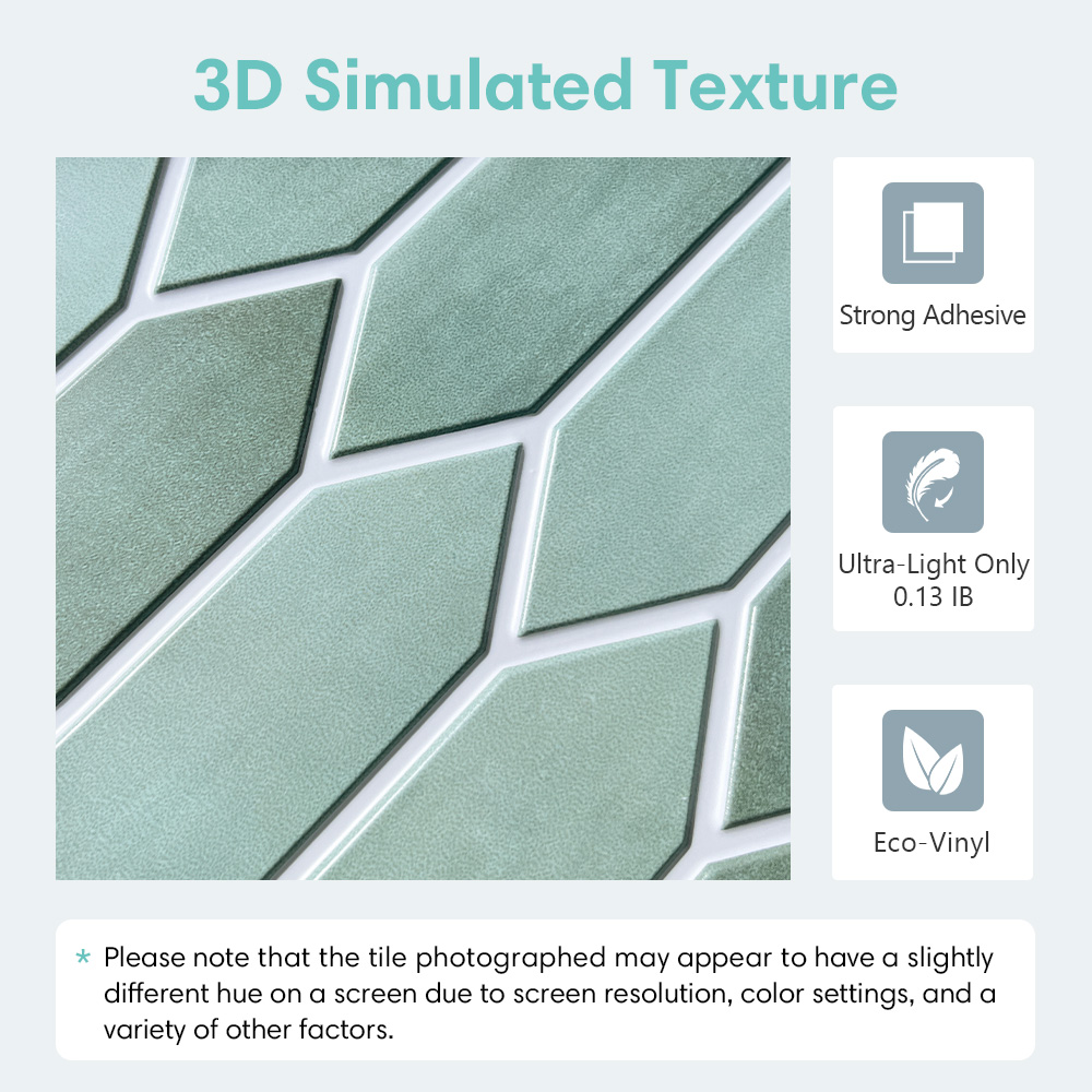 Adesivo per piastrelle 3D da 1 - Kitchen Gadgets Green recensione e prezzo