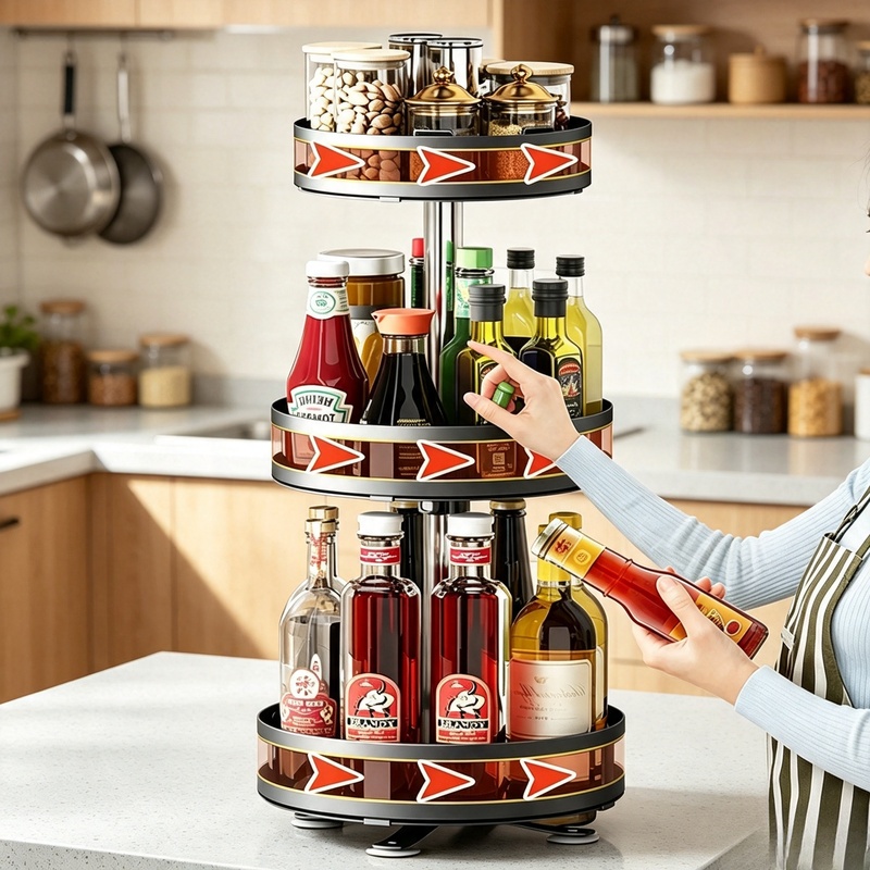 360 °   Portaspezie Girevole a - Kitchen Gadgets Storage Ideas recensione e prezzo